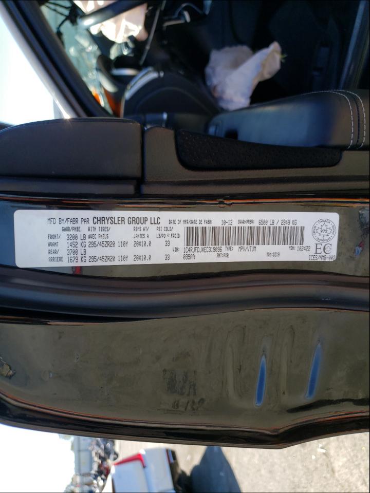 Photo 10 from auction – 2014 JEEP GRAND CHER with VIN 1C4RJFDJXEC319096