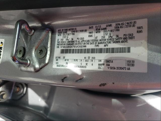 Photo 10 from auction – 2014 FORD ESCAPE SE with VIN 1FMCU0GX7EUC02396