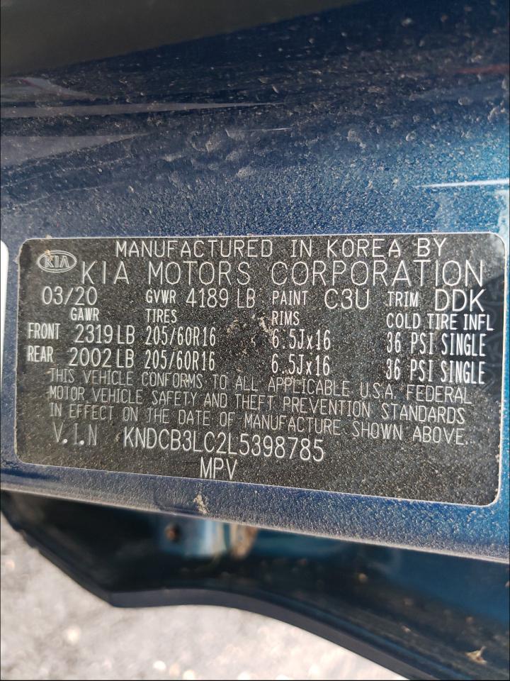 Photo 10 from auction – 2020 KIA NIRO LX with VIN KNDCB3LC2L5398785