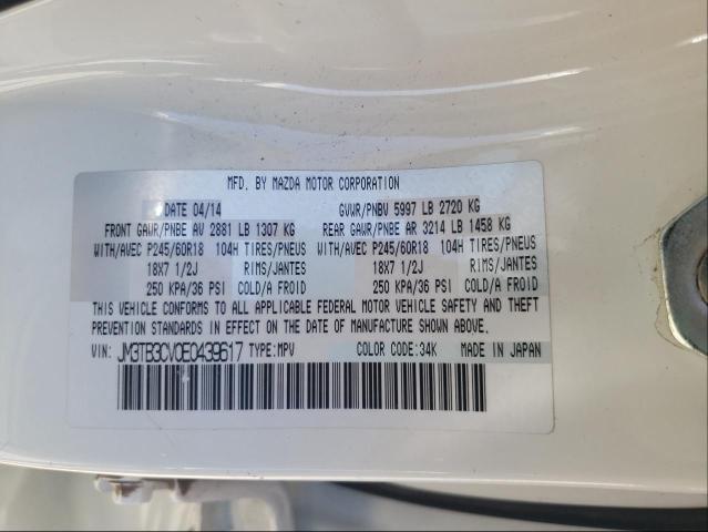 Photo 10 from auction – 2014 MAZDA CX-9 TOURI with VIN JM3TB3CV0E0439617