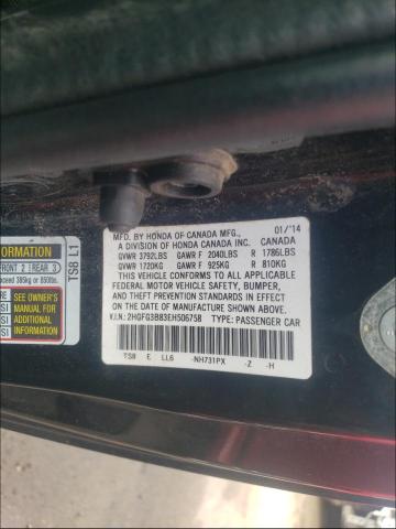 Photo 10 from auction – 2014 HONDA CIVIC EX with VIN 2HGFG3B83EH506758