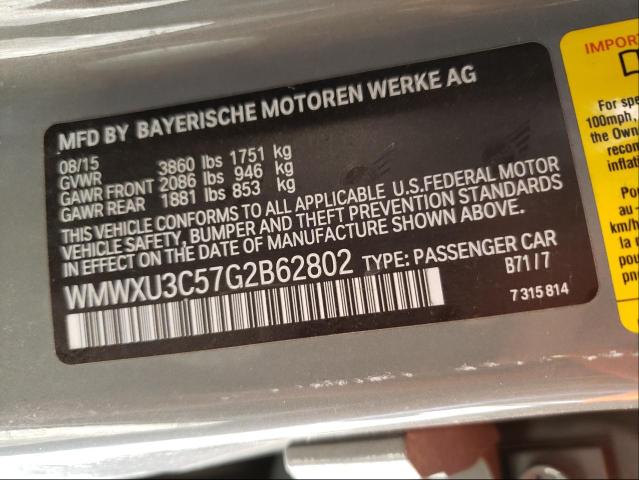 Photo 10 from auction – 2016 MINI COOPER S with VIN WMWXU3C57G2B62802