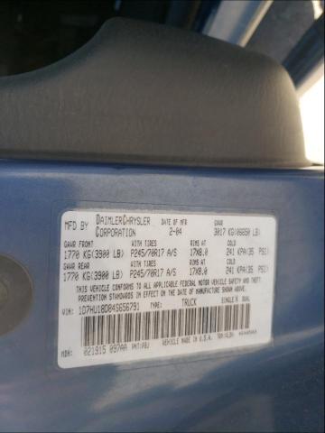 Photo 10 from auction – 2004 DODGE RAM 1500 S with VIN 1D7HU18D84S656791