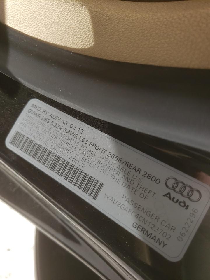 Photo 10 from auction – 2012 AUDI A7 PRESTIG with VIN WAU2GAFC4CN122702