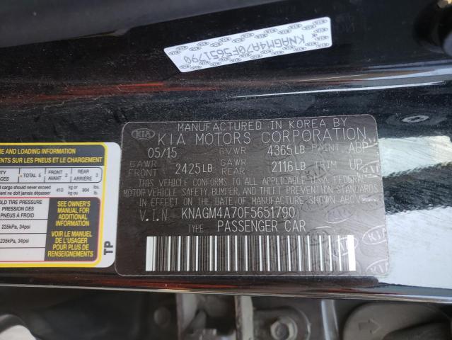 Photo 10 from auction – 2015 KIA OPTIMA LX with VIN KNAGM4A70F5651790