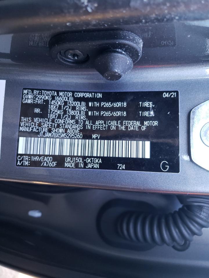 Photo 10 from auction – 2021 LEXUS GX 460 PRE with VIN JTJAM7BX5M5295260