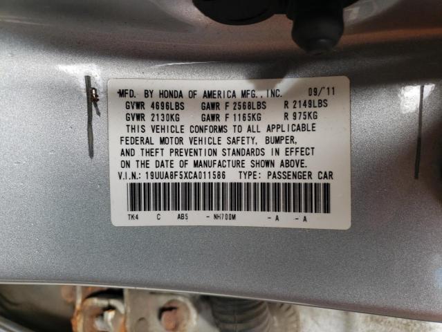 Photo 10 from auction – 2012 ACURA TL with VIN 19UUA8F5XCA011586