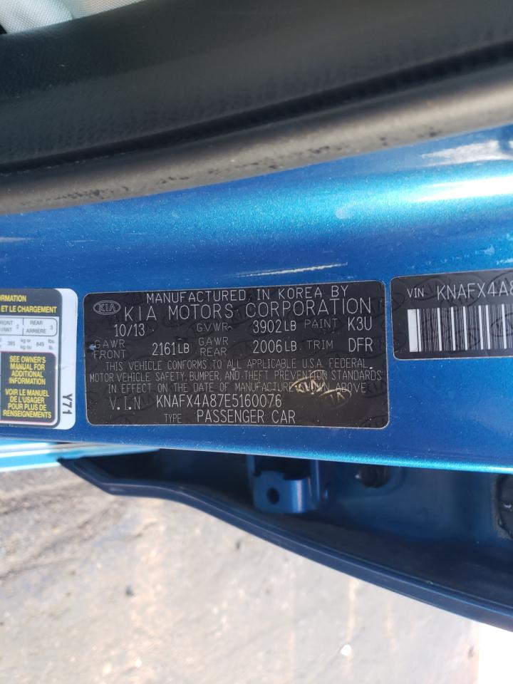 Foto 10 de la subasta – 2014 KIA FORTE EX con VIN KNAFX4A87E5160076