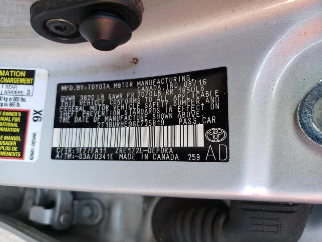 Photo 10 from auction – 2016 TOYOTA COROLLA L with VIN 2T1BURHE9GC735819