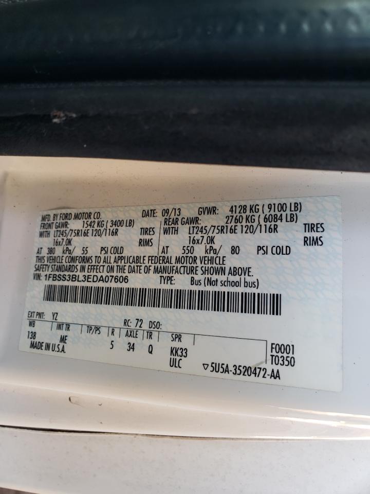 Photo 10 from auction – 2014 FORD ECONOLINE with VIN 1FBSS3BL3EDA07606