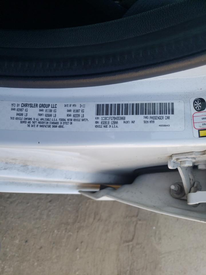 Photo 10 from auction – 2011 CHRYSLER 200 TOURIN with VIN 1C3BC1FG7BN553068