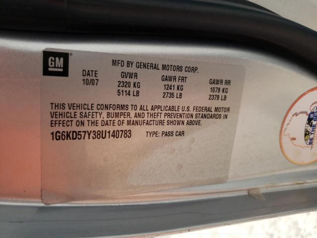 Photo 10 from auction – 2008 CADILLAC DTS with VIN 1G6KD57Y38U140783