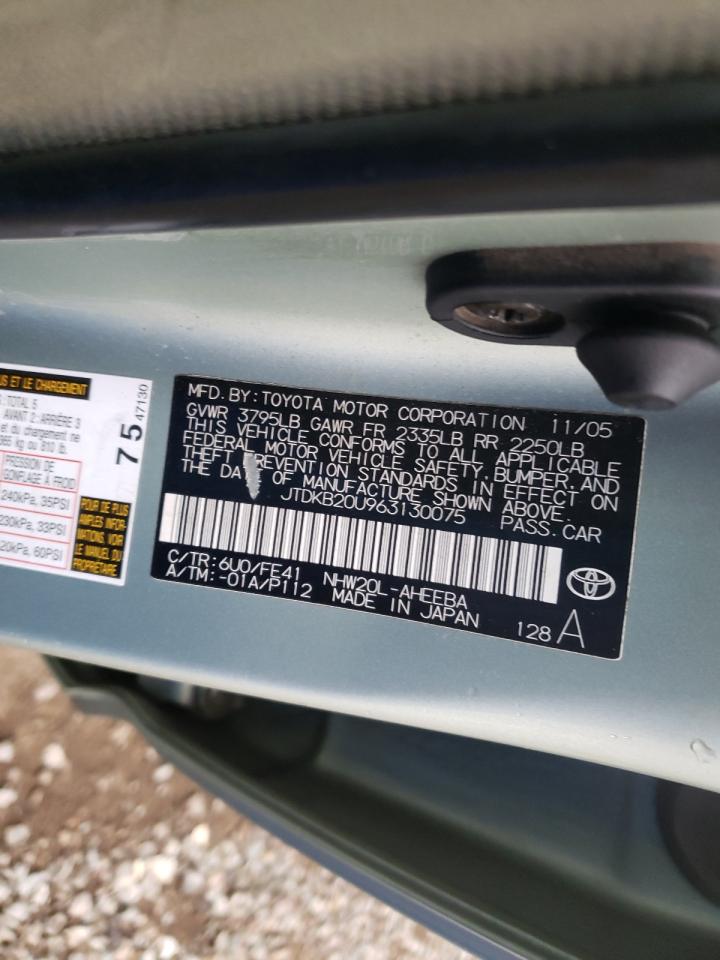 Photo 10 from auction – 2006 TOYOTA PRIUS with VIN JTDKB20U963130075