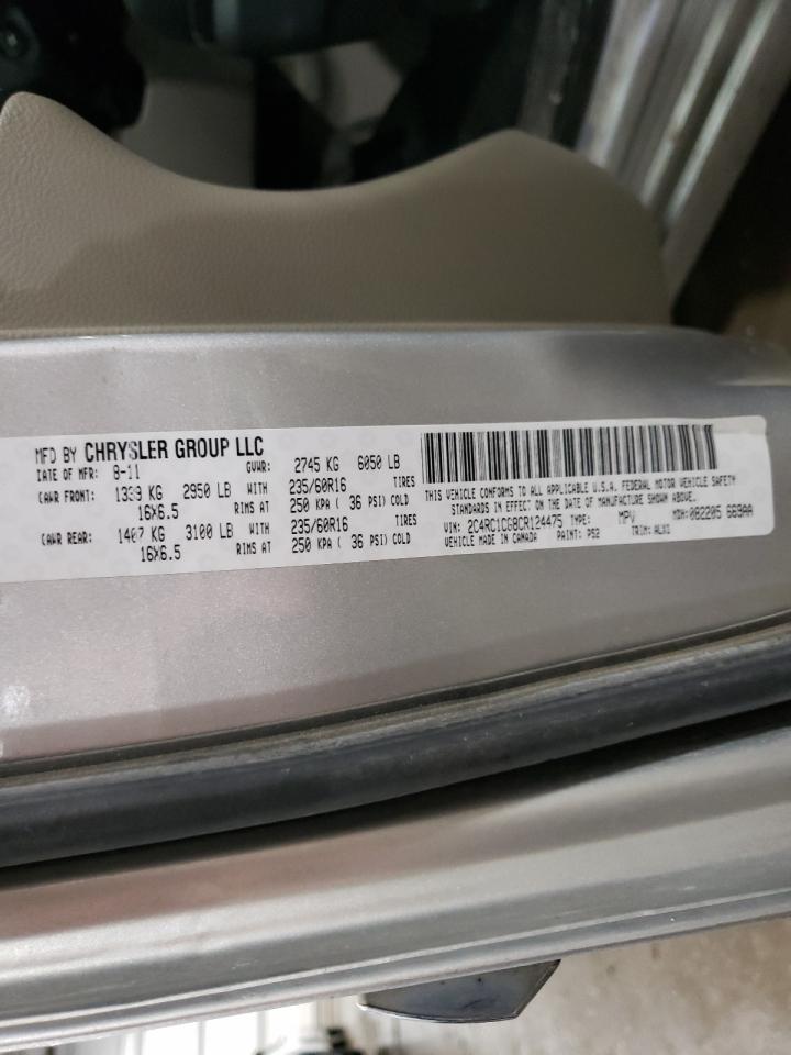 Photo 10 from auction – 2012 CHRYSLER TOWN & COU with VIN 2C4RC1CG8CR124475