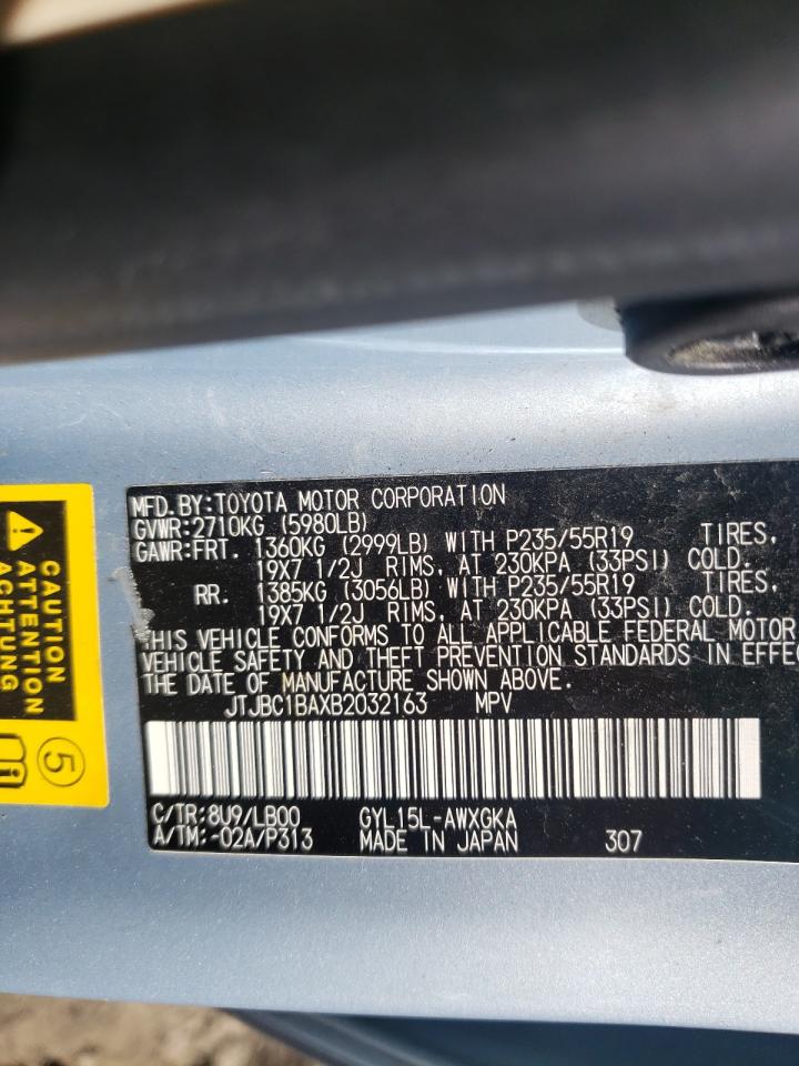 Photo 10 from auction – 2011 LEXUS RX 450 with VIN JTJBC1BAXB2032163