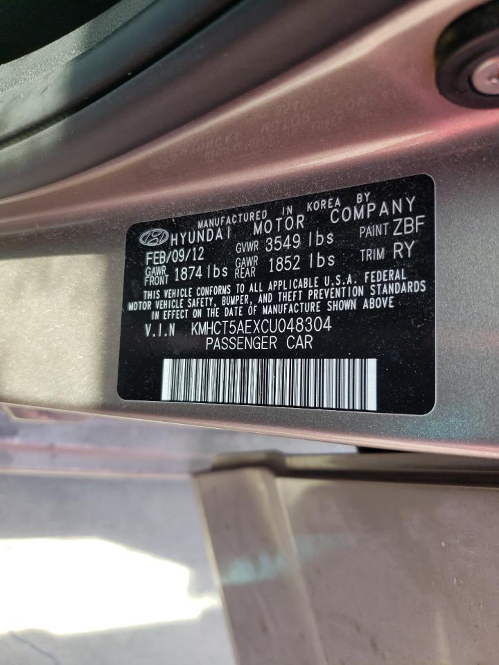 Photo 10 from auction – 2012 HYUNDAI ACCENT GLS with VIN KMHCT5AEXCU048304