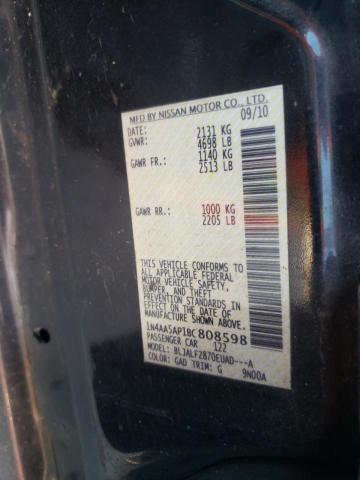 Photo 10 from auction – 2011 NISSAN MAXIMA S with VIN 1N4AA5AP1BC808598