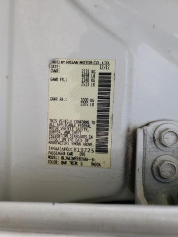 Photo 10 from auction – 2013 NISSAN MAXIMA S with VIN 1N4AA5AP0DC819725