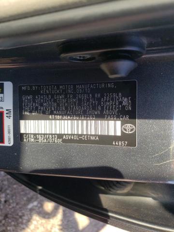 Photo 10 from auction – 2011 TOYOTA CAMRY BASE with VIN 4T1BF3EK7BU187263