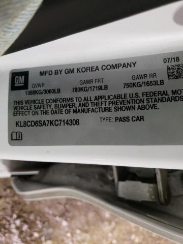 Photo 10 from auction – 2019 CHEVROLET SPARK 1LT with VIN KL8CD6SA7KC714308