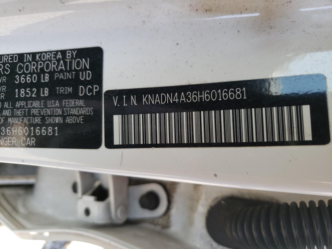 Photo 10 from auction – 2017 KIA RIO EX with VIN KNADN4A36H6016681