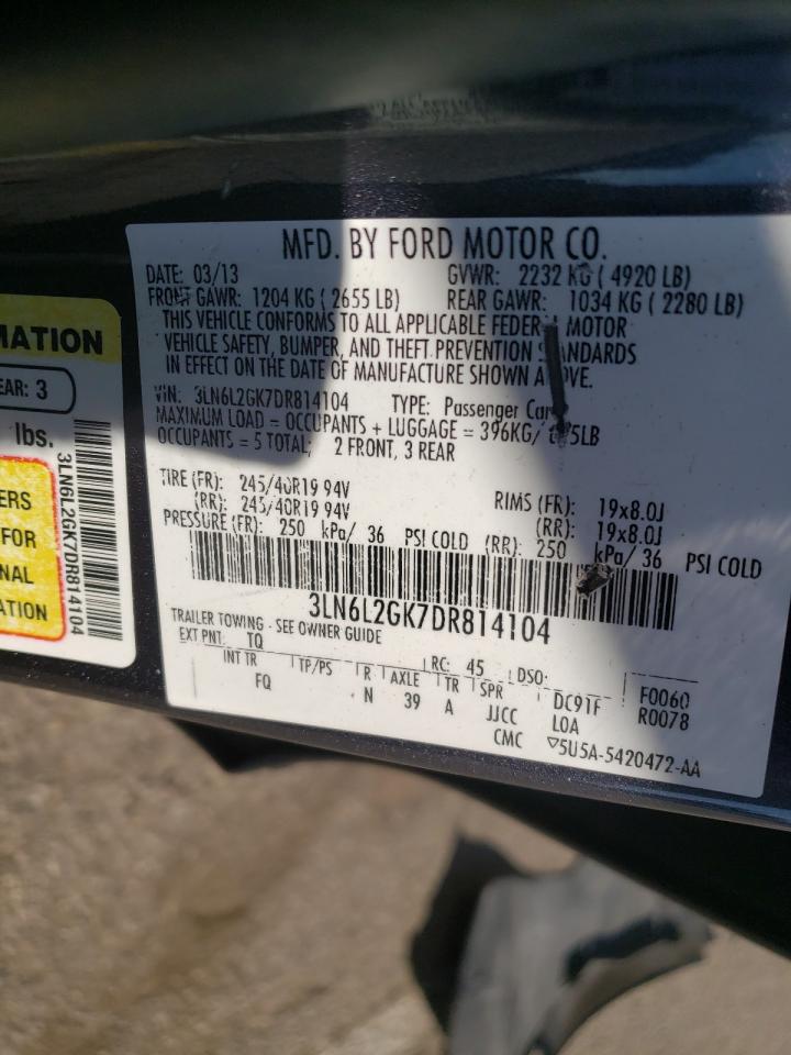 Photo 10 from auction – 2013 LINCOLN MKZ with VIN 3LN6L2GK7DR814104