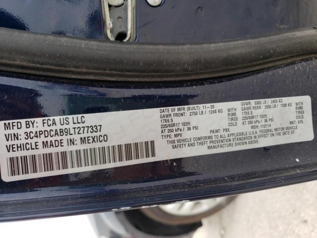 Фото 10 с аукциона – 2020 DODGE JOURNEY SE с VIN 3C4PDCAB9LT277337