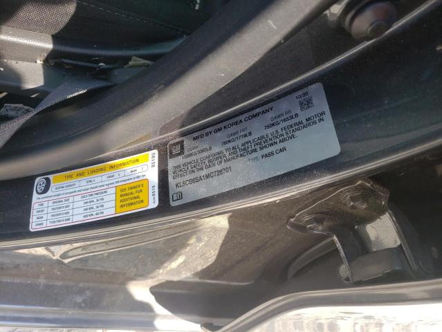 Photo 10 from auction – 2021 CHEVROLET SPARK LS with VIN KL8CB6SA1MC728701