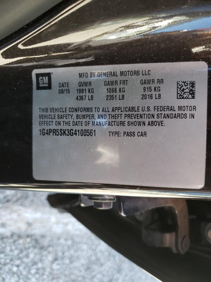 Photo 10 from auction – 2016 BUICK VERANO CON with VIN 1G4PR5SK3G4100561