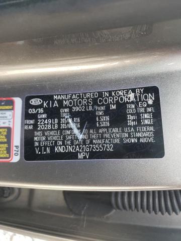 Photo 10 from auction – 2016 KIA SOUL with VIN KNDJN2A21G7355732