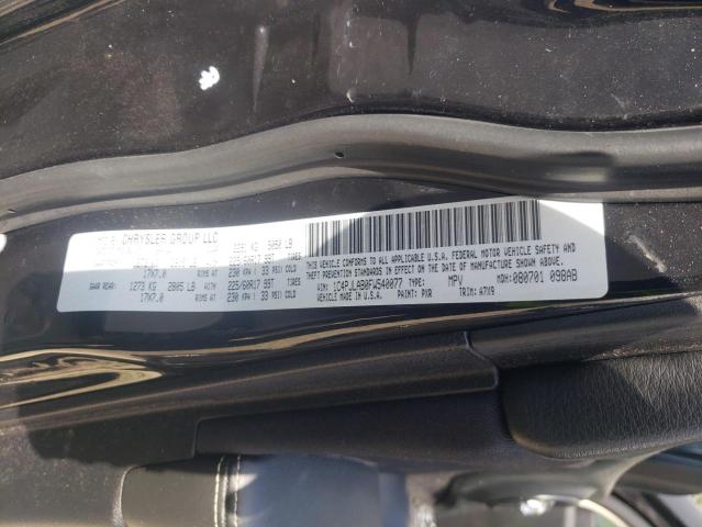 Photo 10 from auction – 2015 JEEP CHEROKEE S with VIN 1C4PJLAB0FW540077
