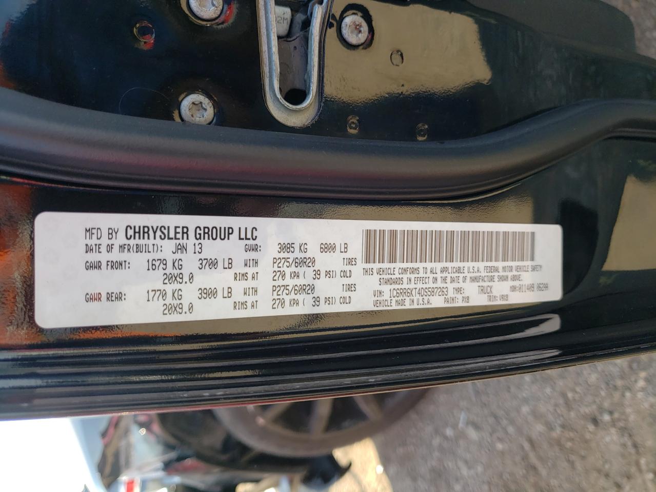 Photo 10 from auction – 2013 RAM 1500 ST with VIN 1C6RR6KT4DS587263