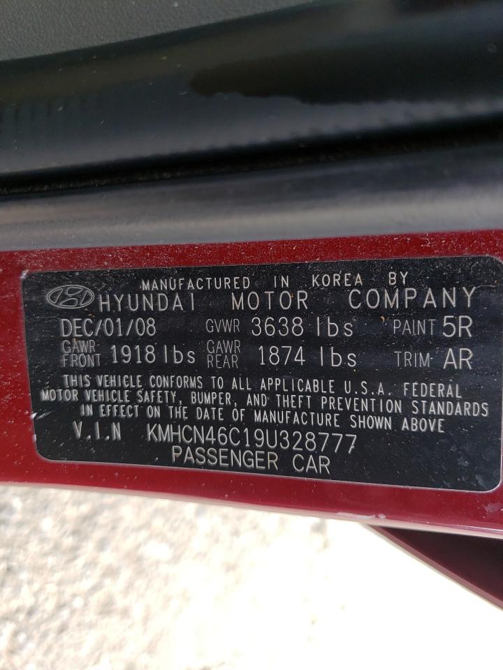 Photo 10 from auction – 2009 HYUNDAI ACCENT GLS with VIN KMHCN46C19U328777