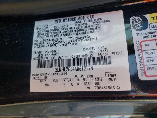 Photo 10 from auction – 2010 LINCOLN MKZ with VIN 3LNHL2GC4AR612124
