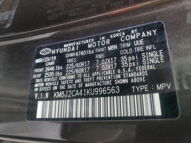 Photo 10 from auction – 2019 HYUNDAI TUCSON SE with VIN KM8J2CA41KU996563