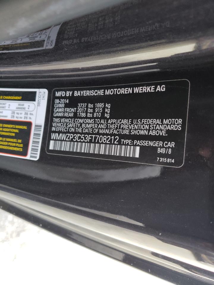 Photo 10 from auction – 2015 MINI COOPER S with VIN WMWZP3C53FT708212