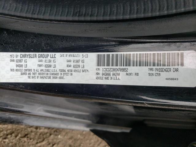 Photo 10 from auction – 2013 DODGE AVENGER SX with VIN 1C3CDZCB0DN709852