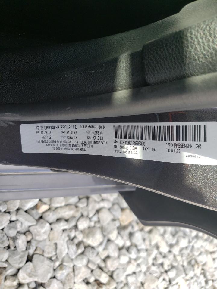 Photo 10 from auction – 2015 CHRYSLER 200 S with VIN 1C3CCCBG1FN605306