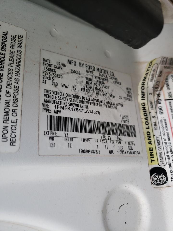 Photo 10 from auction – 2007 FORD EXPEDITION with VIN 1FMFK17547LA14578