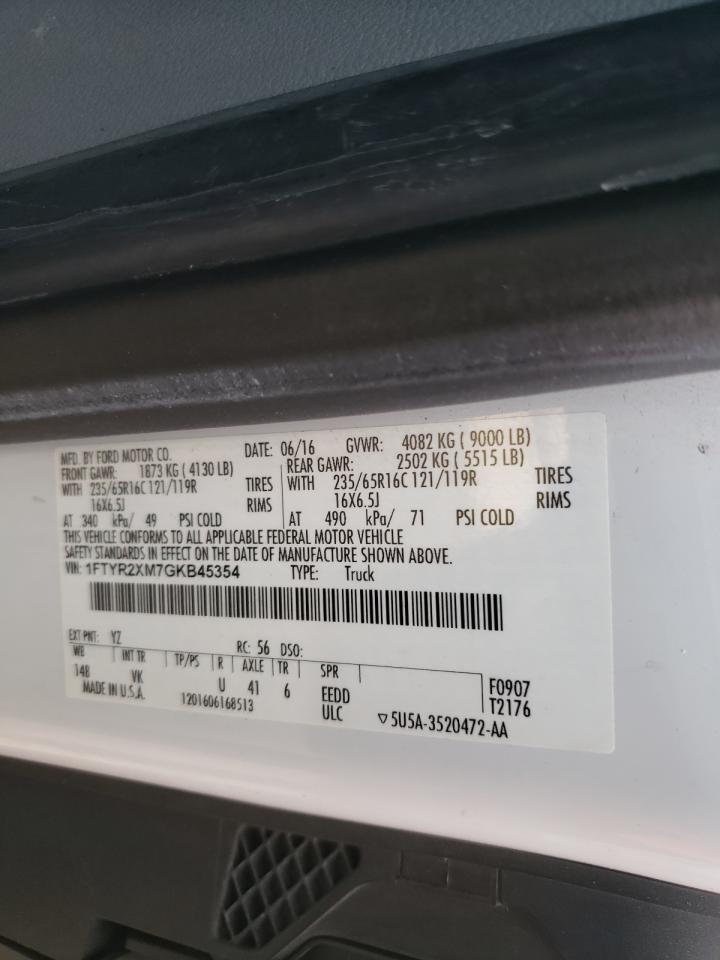 Photo 10 from auction – 2016 FORD TRANSIT T- with VIN 1FTYR2XM7GKB45354
