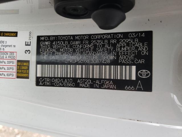 Photo 10 from auction – 2014 TOYOTA SCION TC with VIN JTKJF5C7XE3087428