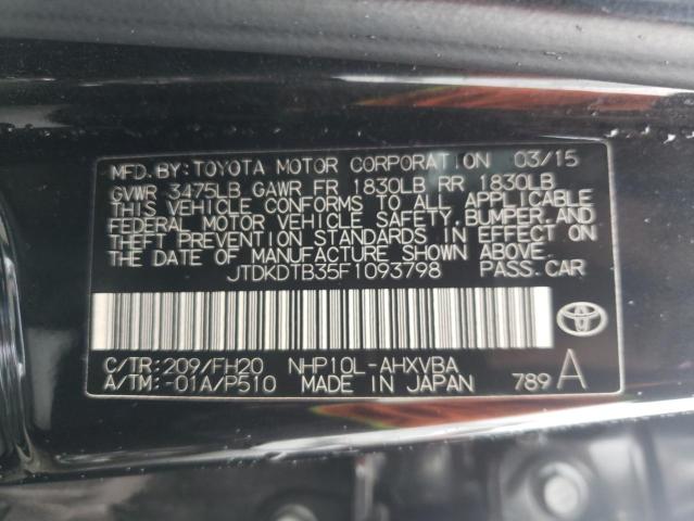 Photo 10 from auction – 2015 TOYOTA PRIUS C with VIN JTDKDTB35F1093798