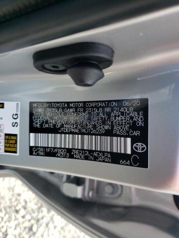 Photo 10 from auction – 2021 TOYOTA COROLLA LE with VIN JTDEPMAE1MJ126239