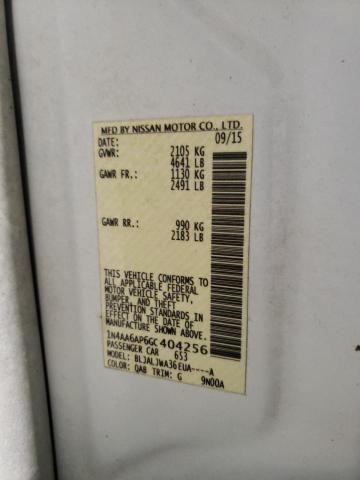 Photo 10 from auction – 2016 NISSAN MAXIMA 3.5 with VIN 1N4AA6AP6GC404256