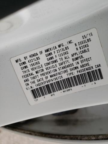 Photo 10 from auction – 2015 HONDA ACCORD EXL with VIN 1HGCR2F89FA196729