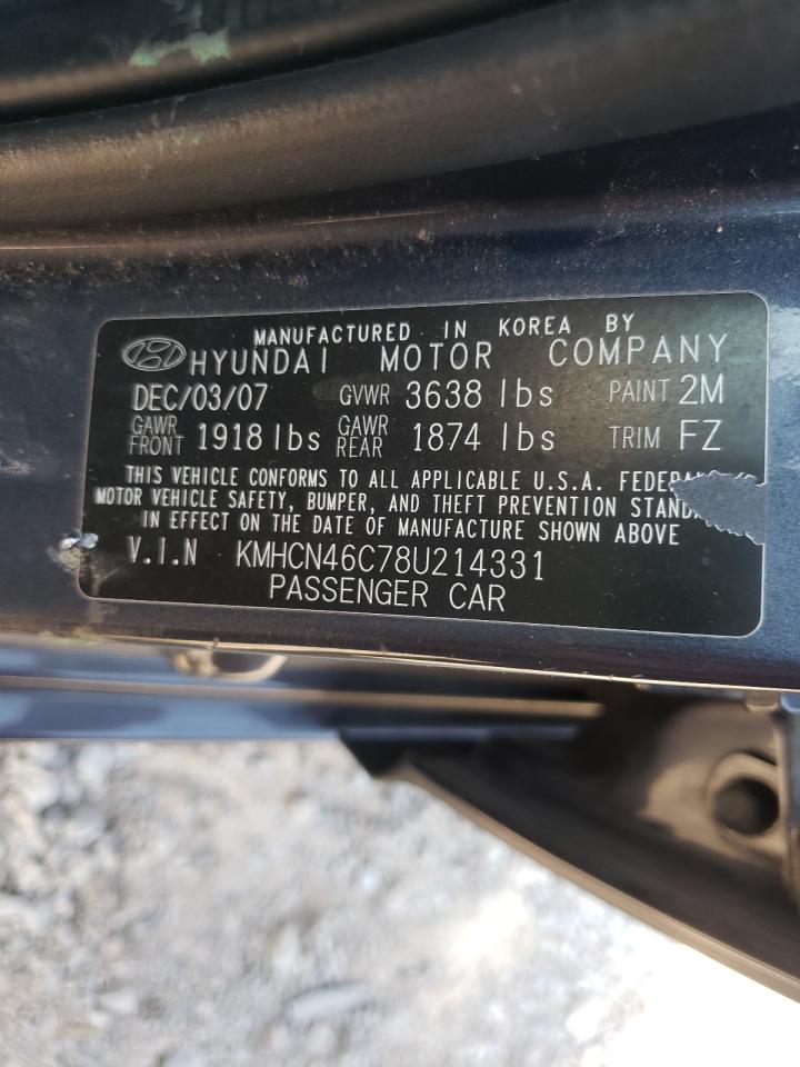Photo 10 from auction – 2008 HYUNDAI ACCENT GLS with VIN KMHCN46C78U214331