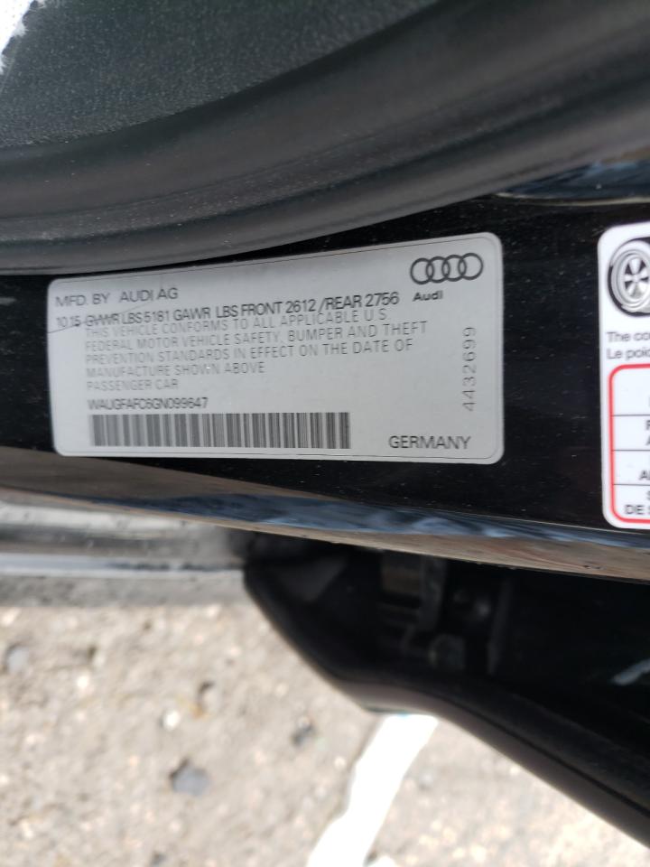 Photo 10 from auction – 2016 AUDI A6 PREMIUM with VIN WAUGFAFC6GN099647