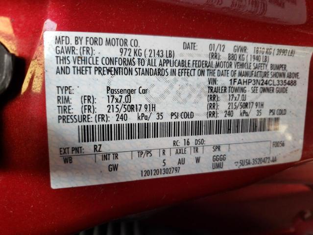 Photo 10 from auction – 2012 FORD FOCUS TITA with VIN 1FAHP3N24CL335488