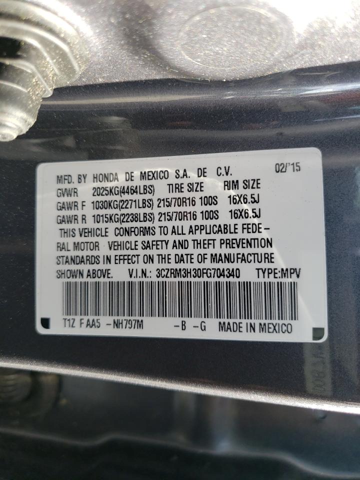 Photo 10 from auction – 2015 HONDA CR-V LX with VIN 3CZRM3H30FG704340