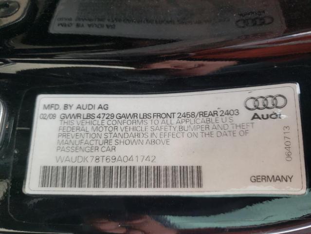 Photo 10 from auction – 2009 AUDI A5 QUATTRO with VIN WAUDK78T69A041742